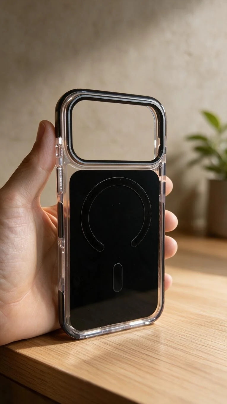 Black Super Clear MagSafe funda con protección avanzada contra impactos - Funda para iPhone