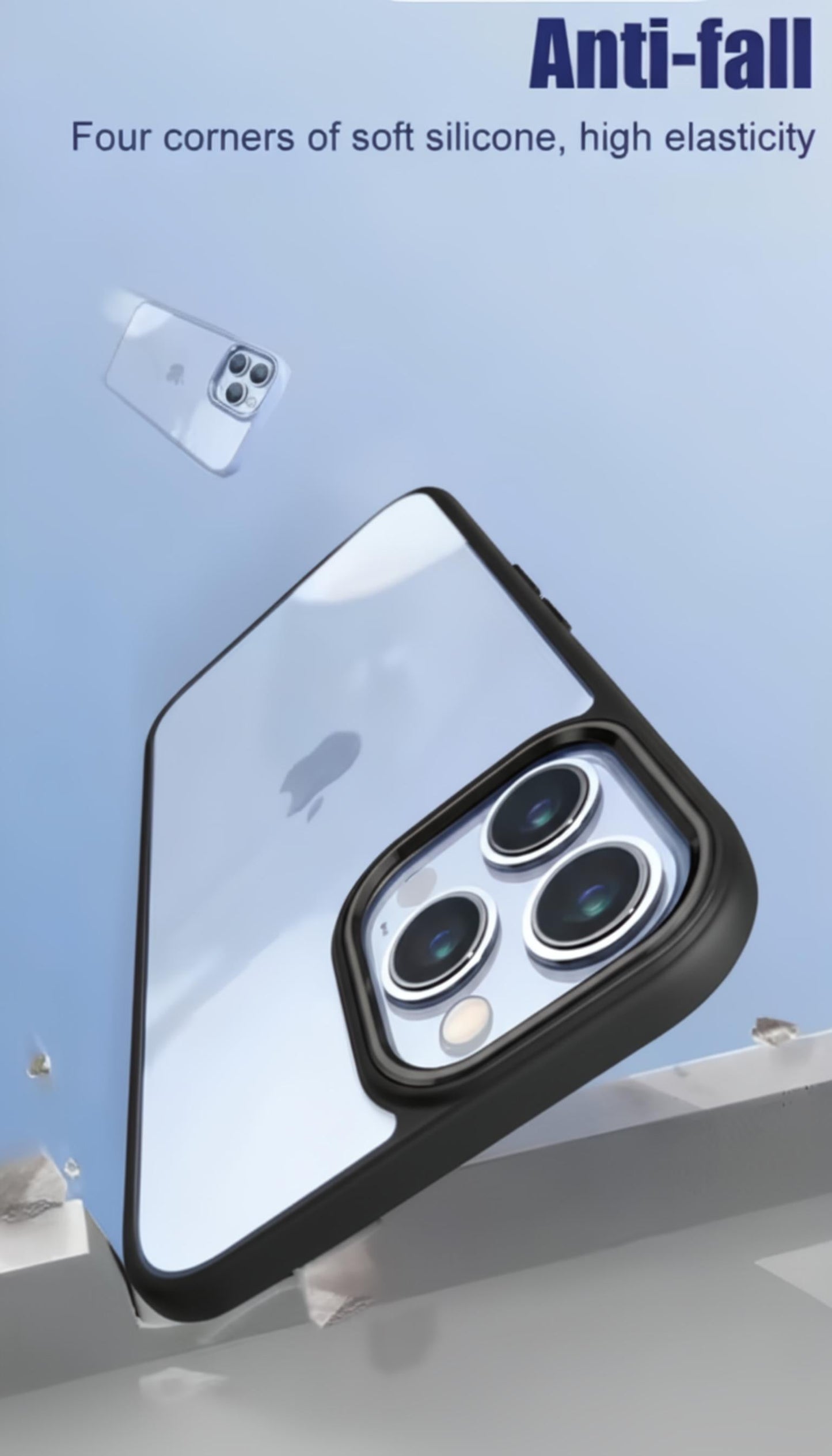 Lila Acrimetal Case | funda con parte trasera transparente y borde de color - Funda para iPhone