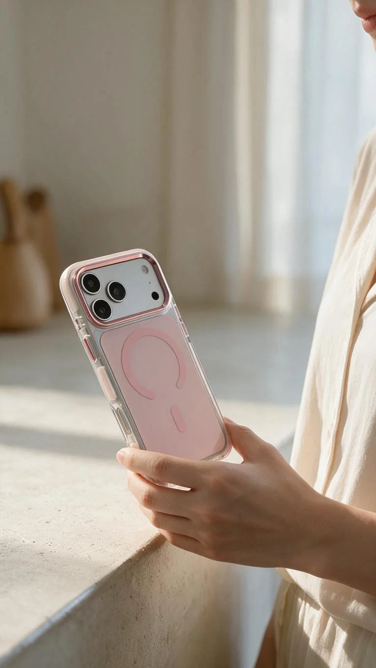 Pink Super Clear MagSafe funda con protección avanzada contra impactos - Funda para iPhone