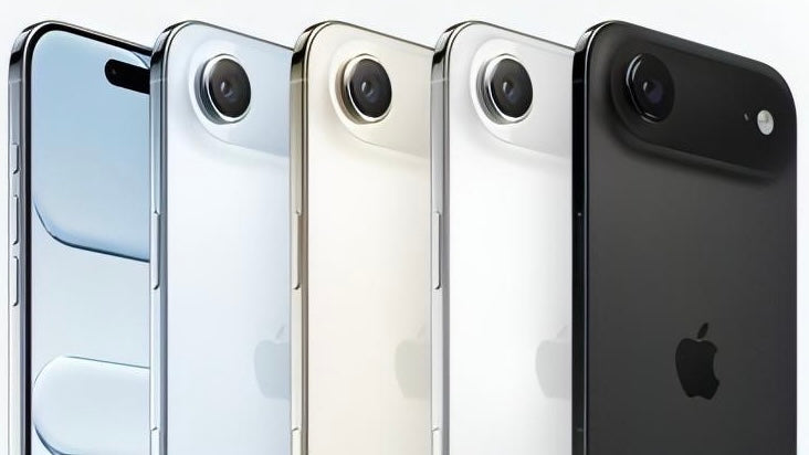 Cinco iPhone 13 traseras en plata, oro y negro para fundas iPhone 17 Air