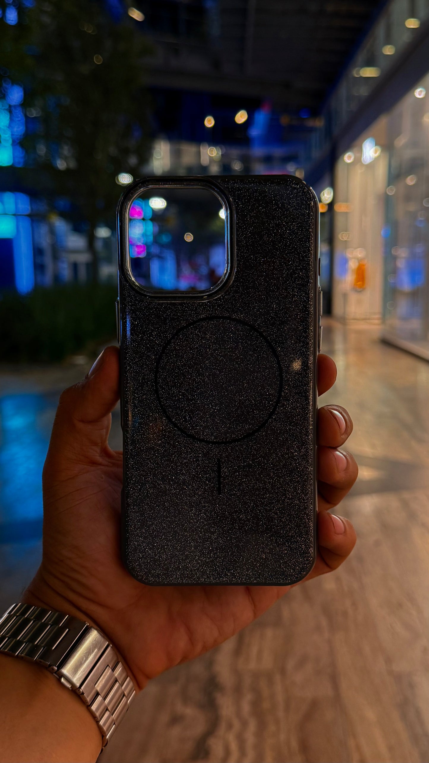 Black Glitter Case