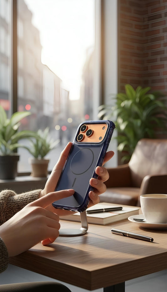 Blue SUPER COLOR Funda para iPhone con compatibilidad MagSafe y esquinas reforzadas