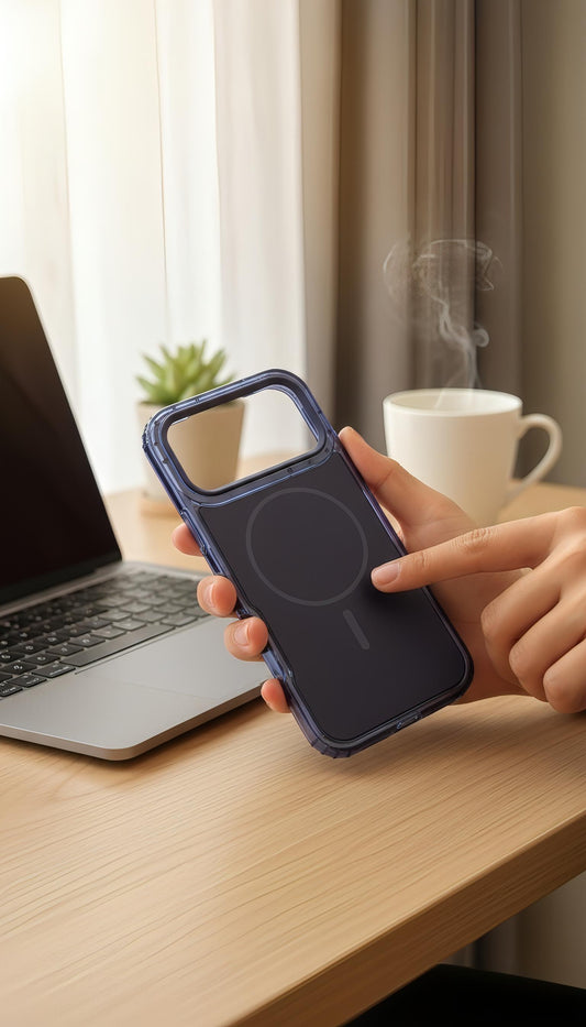 Blue SUPER COLOR Funda para iPhone con compatibilidad MagSafe y esquinas reforzadas