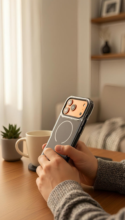 Black SUPER COLOR Funda para móvil con esquinas reforzadas y bordes elevados