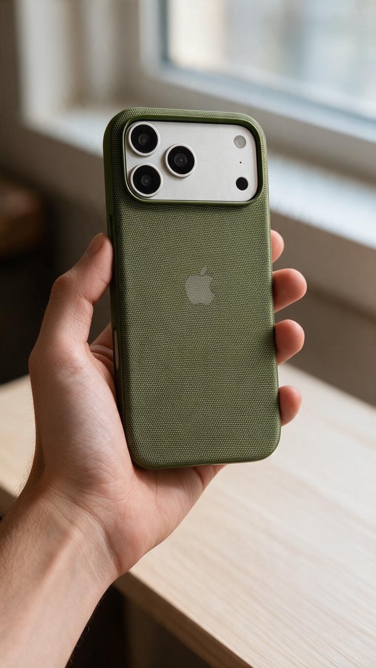 Green TW CASE PARA IPHONE | FUNDA TEJIDA PREMIUM CON MAGSAFE