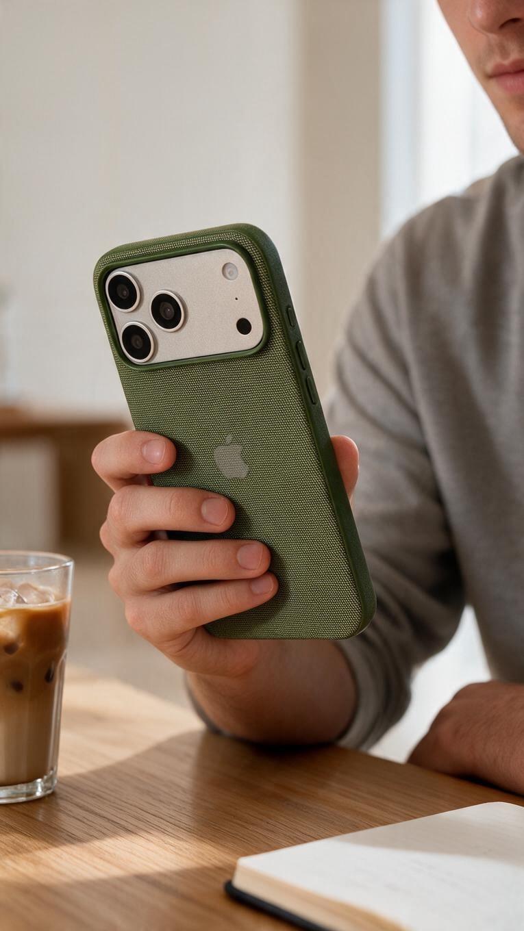 Green TW CASE PARA IPHONE | FUNDA TEJIDA PREMIUM CON MAGSAFE