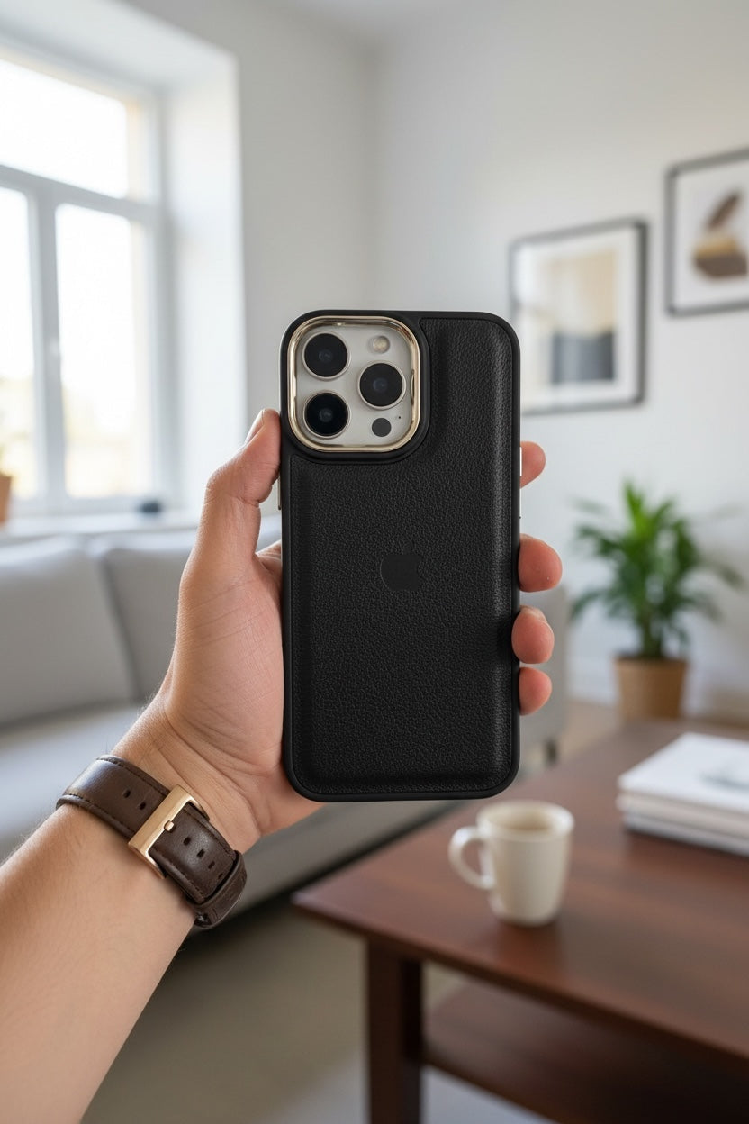 Black Leather X - Funda para iPhone