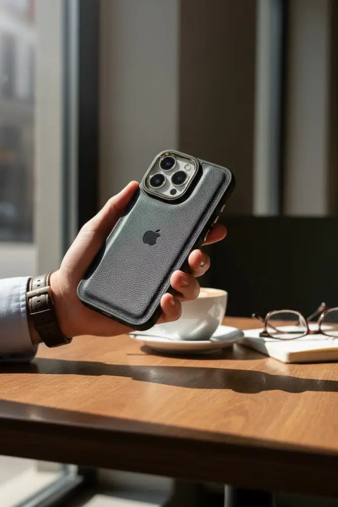 Black Leather X - Funda para iPhone