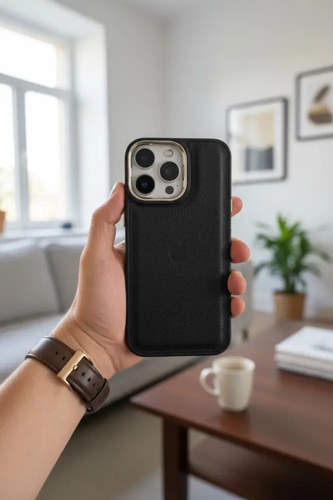 Black Leather X - Funda para iPhone