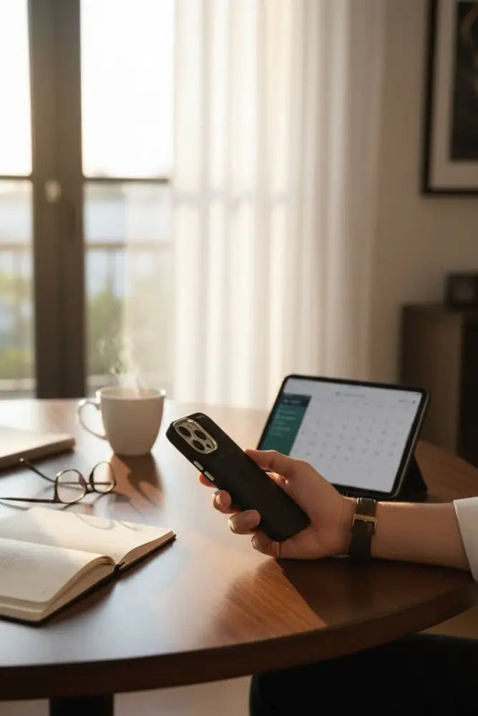 Black Leather X - iPhone 16 Pro Max - Funda para iPhone