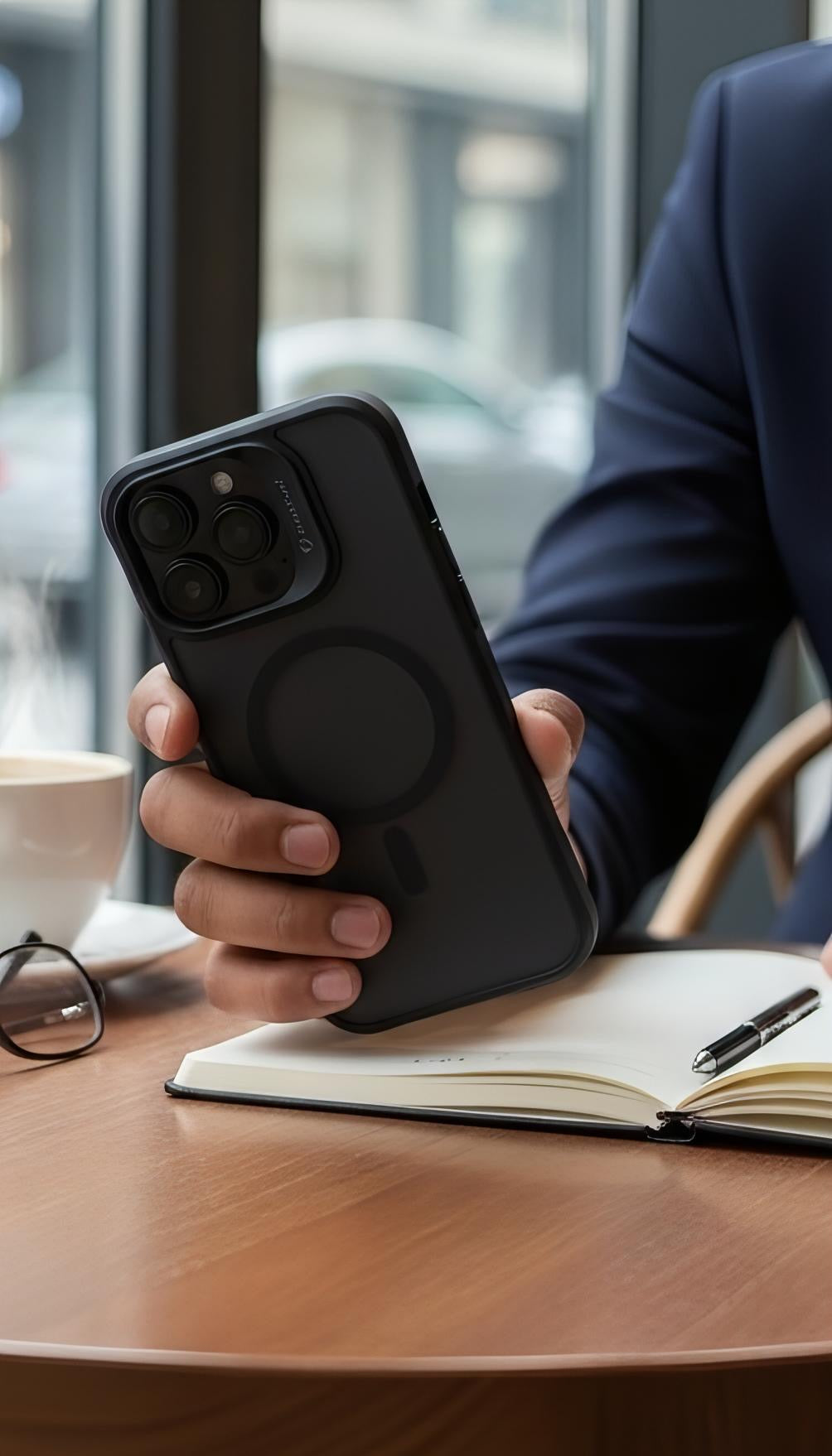 Black ShockProof funda negra con protección total y compatibilidad MagSafe