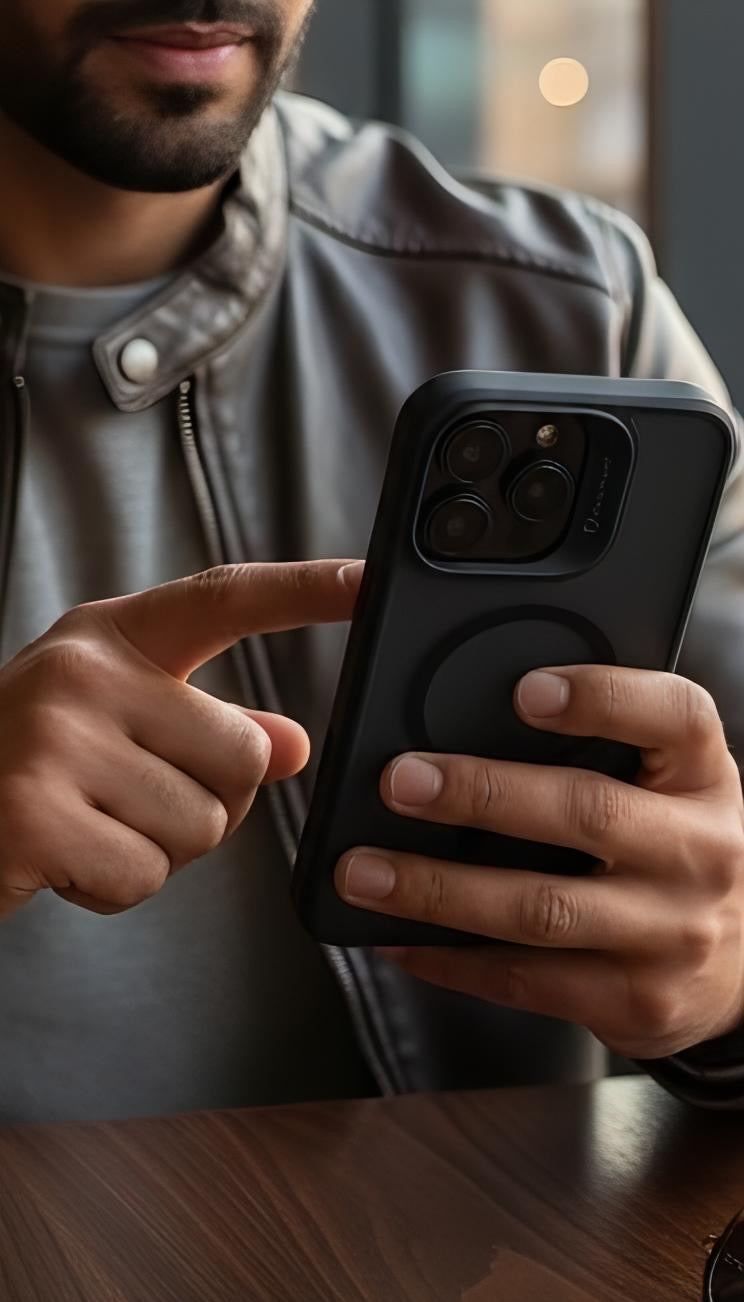 Black ShockProof funda negra con protección total y compatibilidad MagSafe