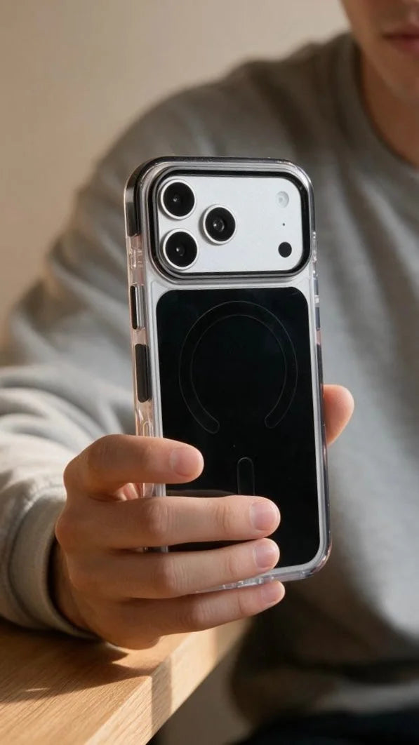 Black Super Clear MagSafe funda con protección avanzada contra impactos - Funda para iPhone