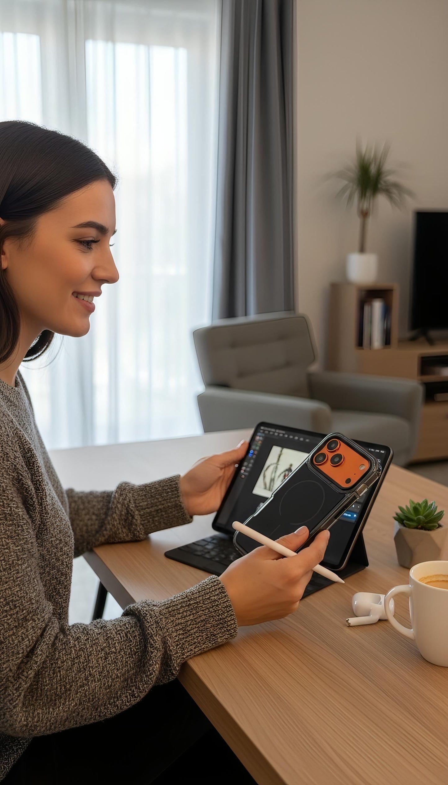 Black SUPER COLOR Funda para móvil con esquinas reforzadas y bordes elevados - Funda para iPhone