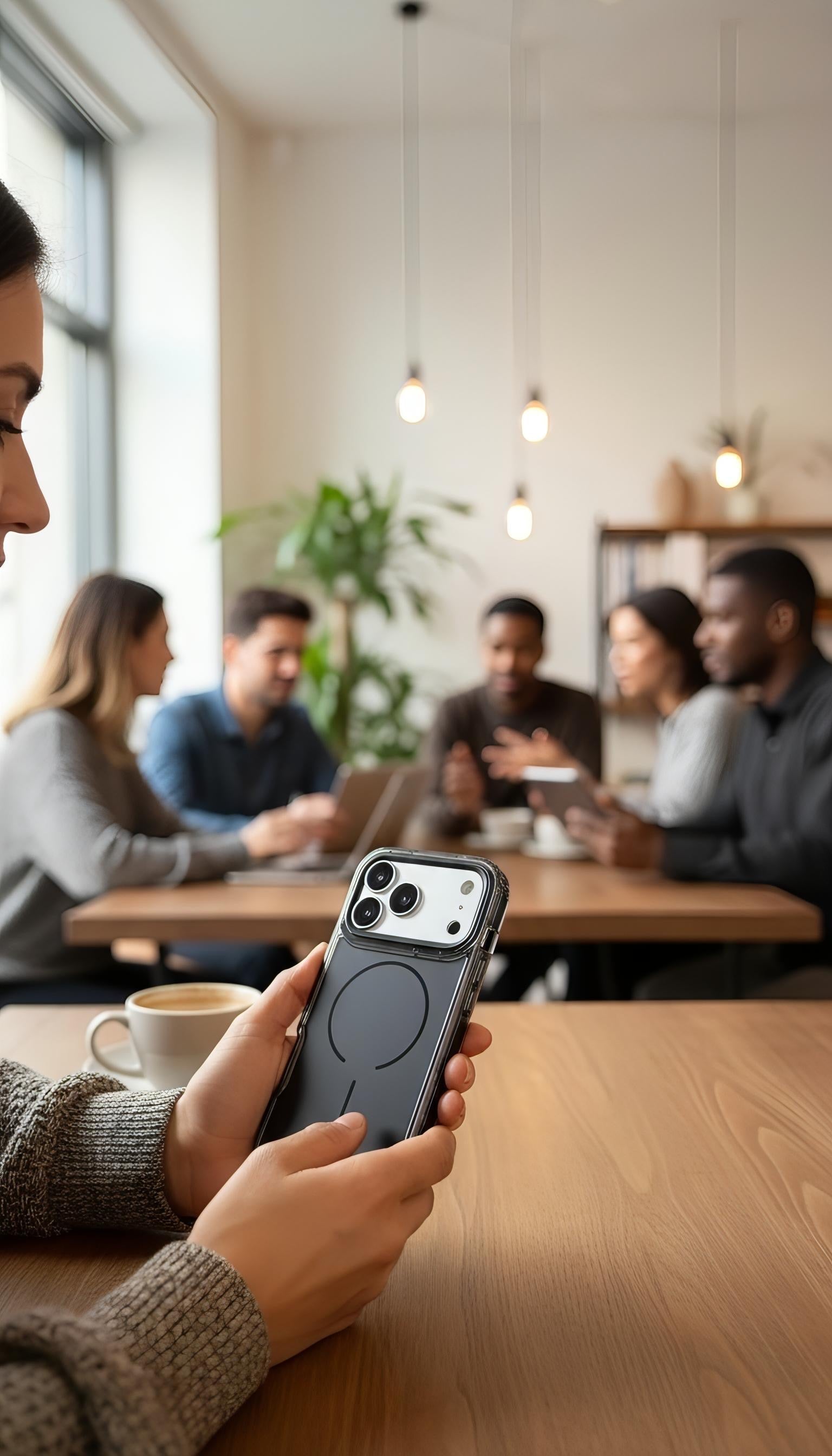 Black SUPER COLOR Funda para móvil con esquinas reforzadas y bordes elevados - Funda para iPhone