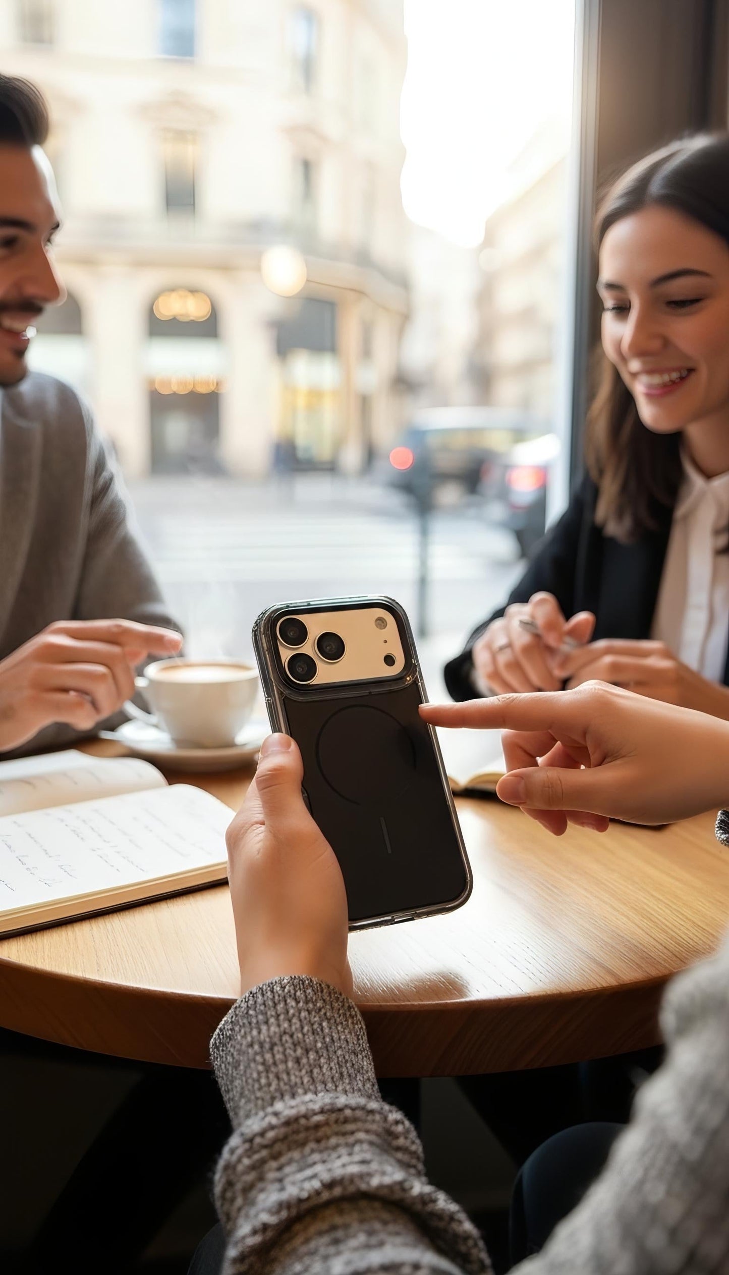 Black SUPER COLOR Funda para móvil con esquinas reforzadas y bordes elevados - Funda para iPhone
