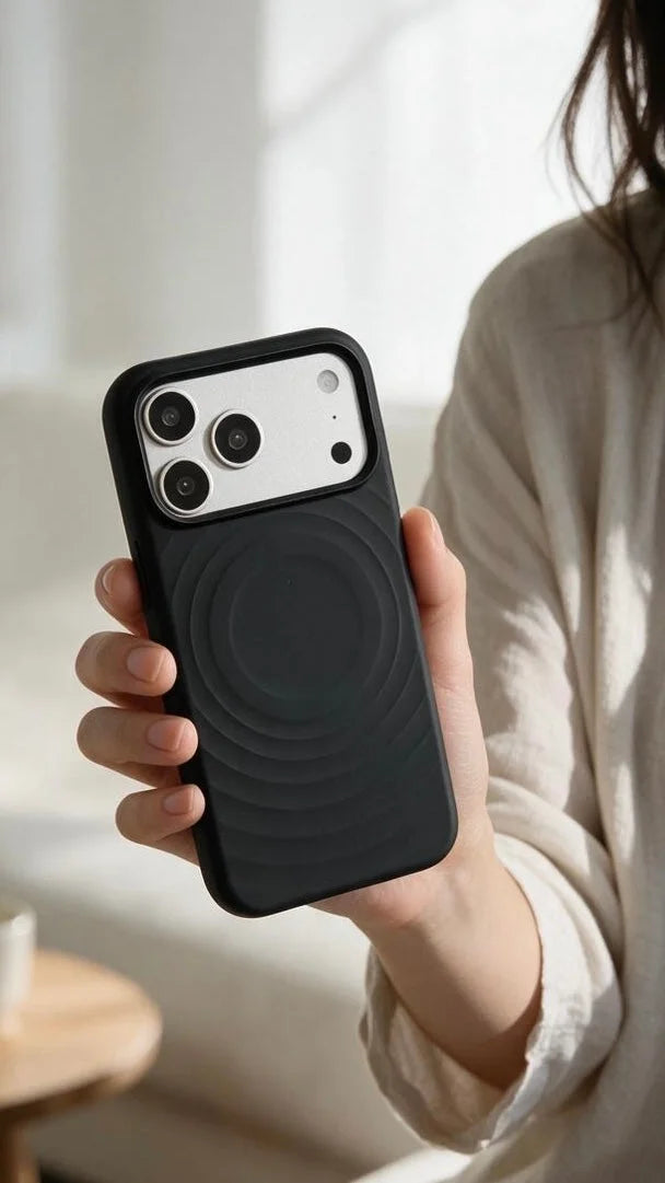 Black Super Silicon Funda MagSafe de Silicona Premium para iPhone - Funda para iPhone