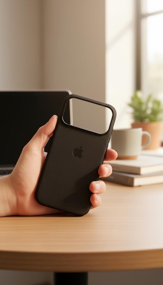 Black TW Case para iPhone | Funda Tejida Premium con MagSafe Protección Reforzada