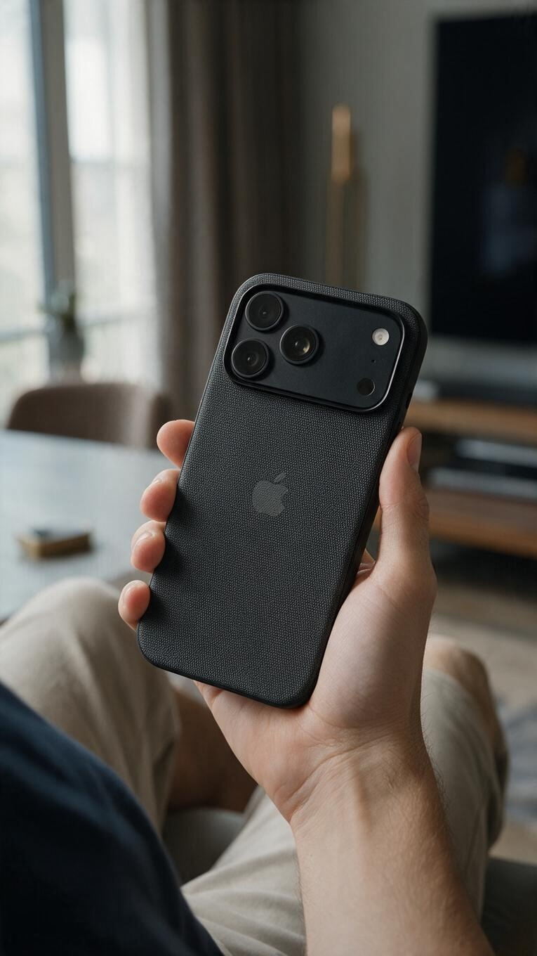 Black TW Case para iPhone | Funda Tejida Premium con MagSafe