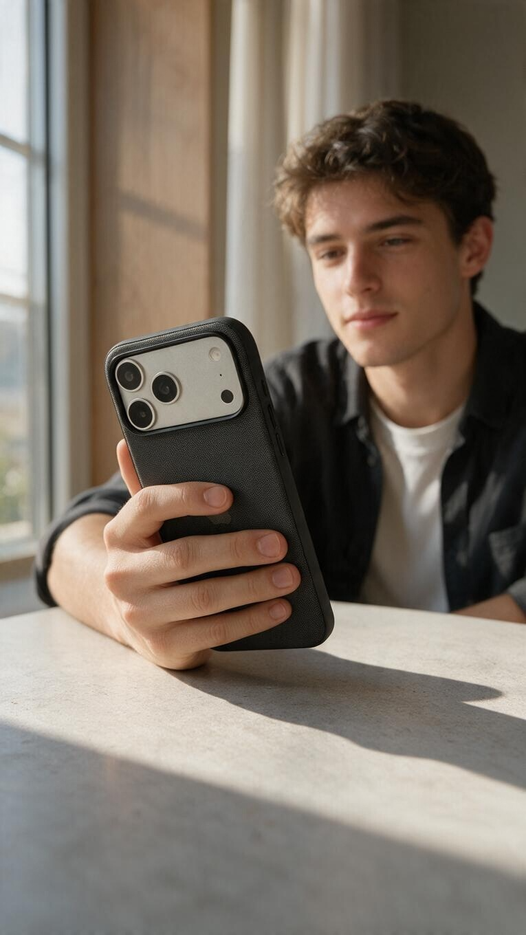 Black TW Case para iPhone | Funda Tejida Premium con MagSafe