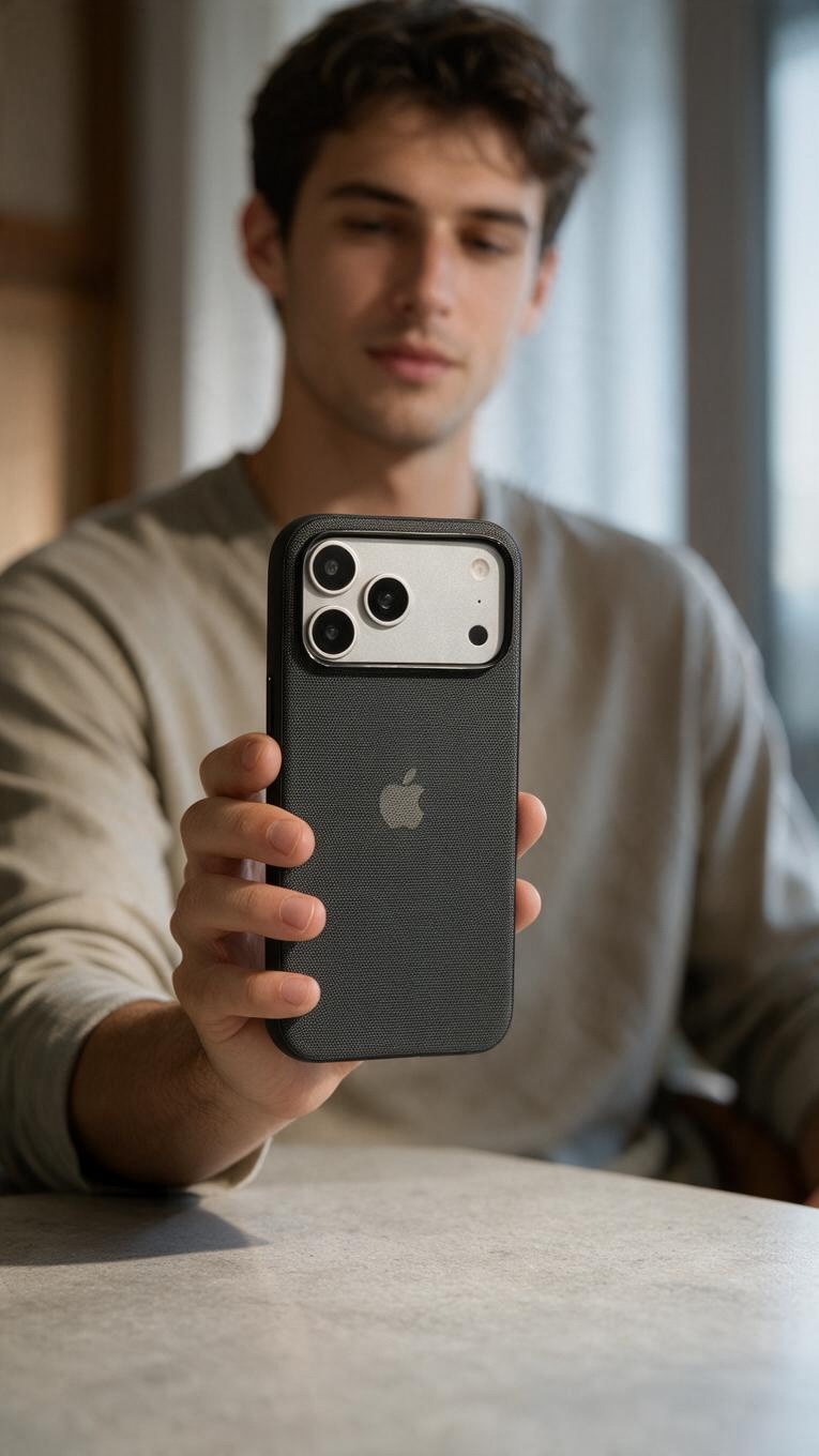Black TW Case para iPhone | Funda Tejida Premium con MagSafe