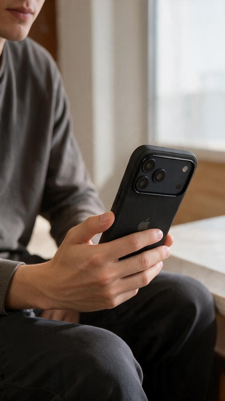 Black TW Case para iPhone | Funda Tejida Premium con MagSafe