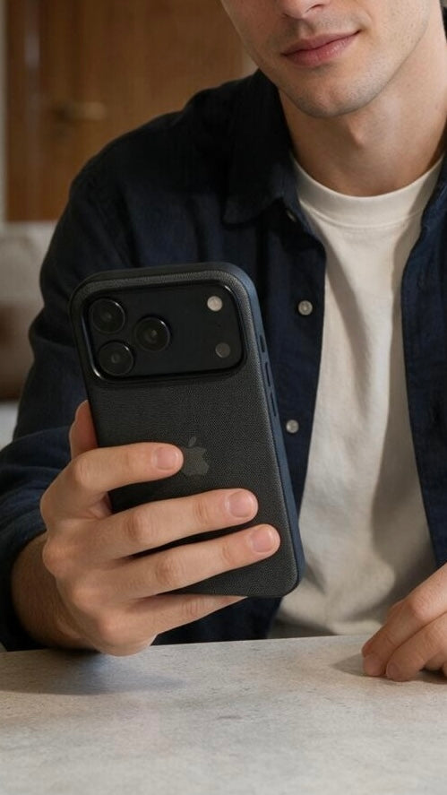 Black TW Case para iPhone | Funda Tejida Premium con MagSafe