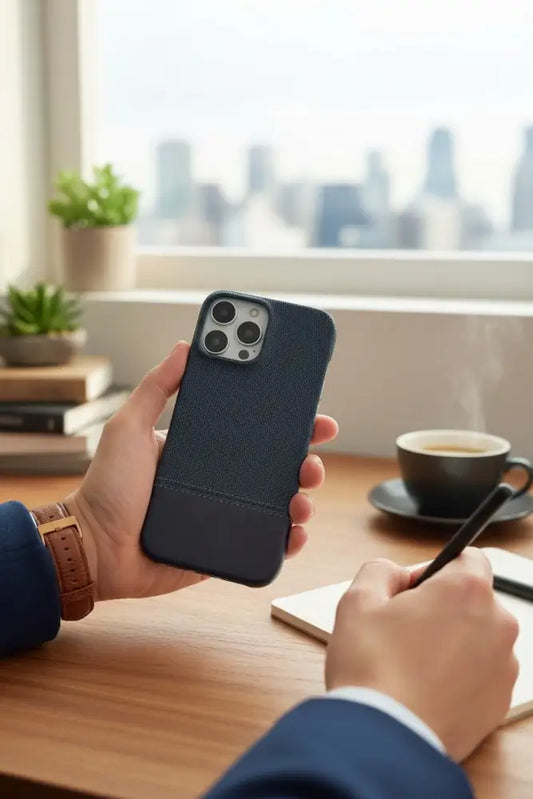 Blue Air Leather - iPhone 16 Pro Max