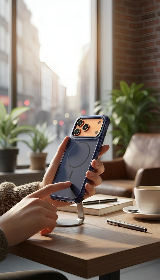 Blue SUPER COLOR Funda para iPhone con compatibilidad MagSafe y esquinas reforzadas - Funda para iPhone