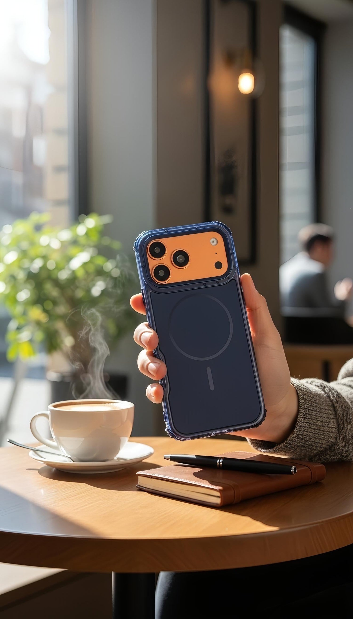 Blue SUPER COLOR Funda para iPhone con compatibilidad MagSafe y esquinas reforzadas - Funda para iPhone