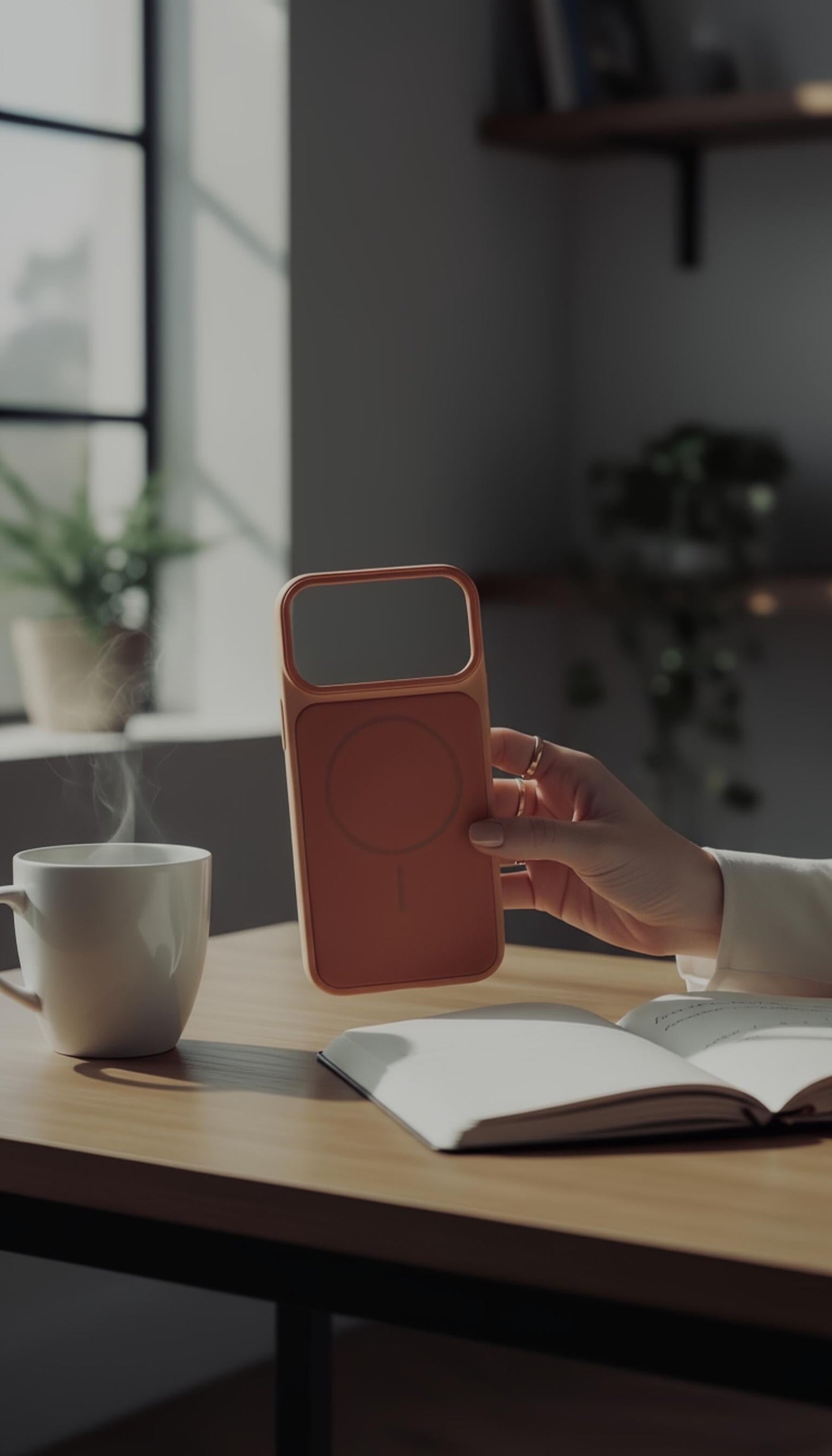 Brown Mesh Woven Case MagSafe| Funda Magsafe Premium Tejida para iPhone - Funda para iPhone