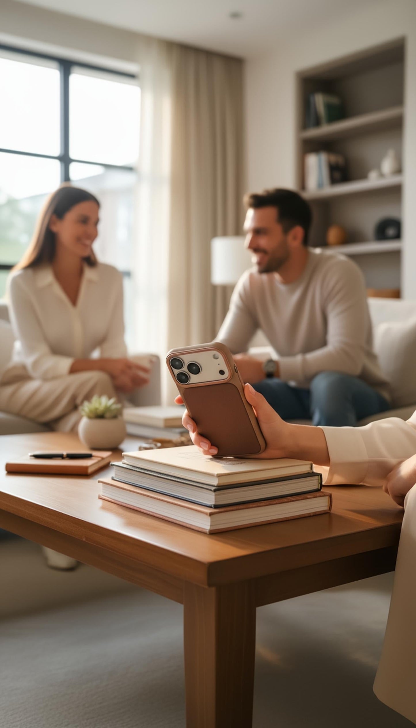 Brown Mesh Woven Case MagSafe| Funda Magsafe Premium Tejida para iPhone - Funda para iPhone