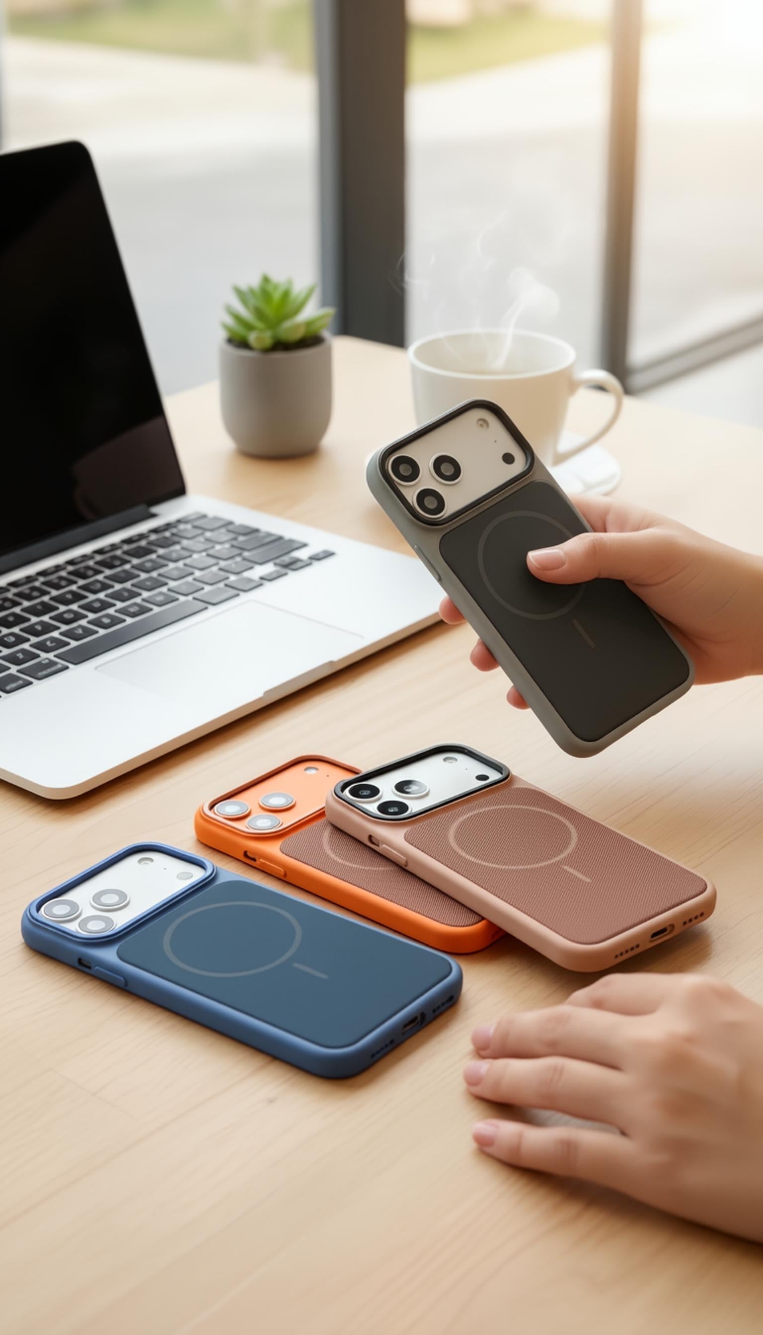 Orange Mesh Woven Case MagSafe| Funda Magsafe Premium Tejida para iPhone