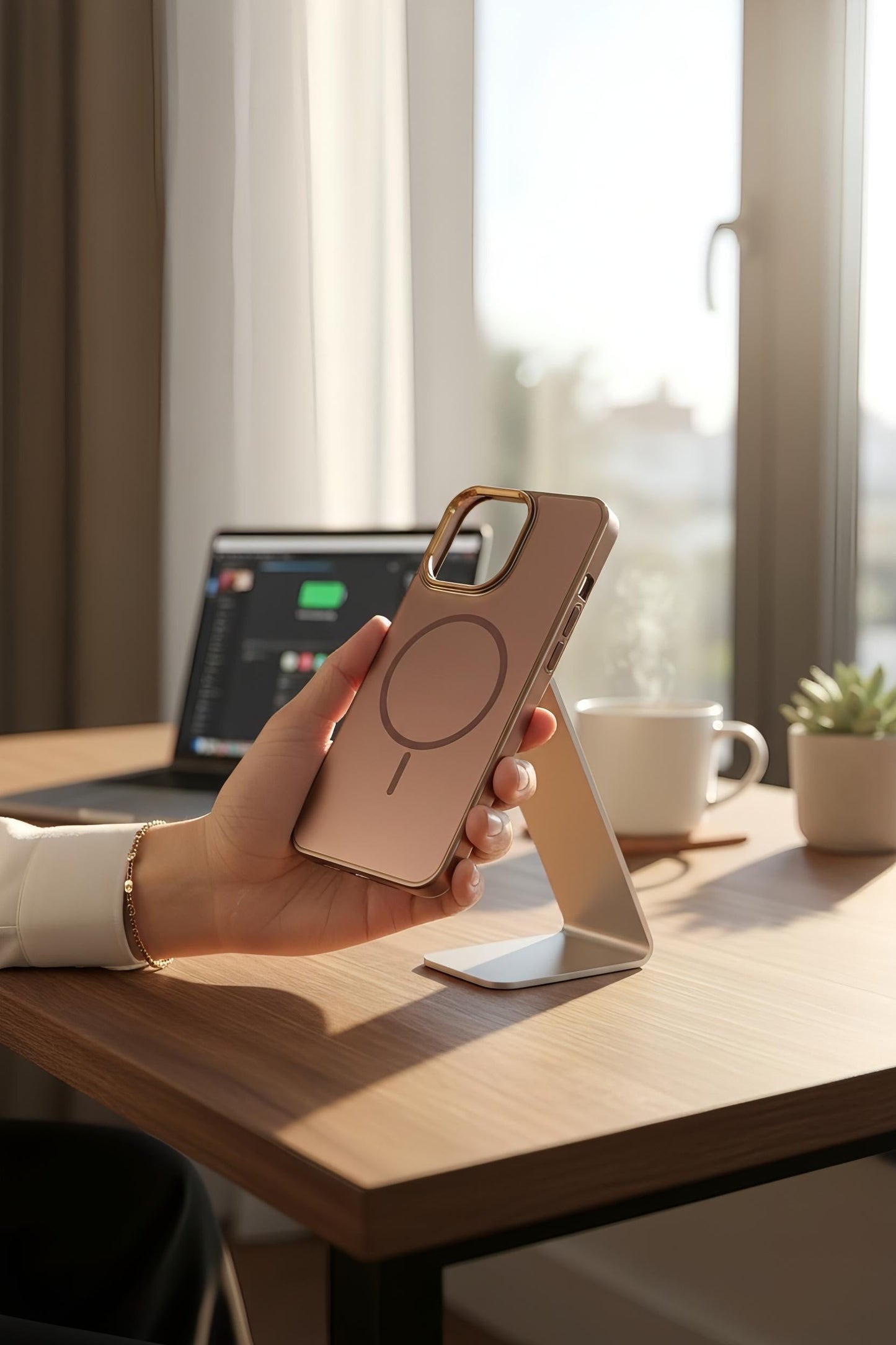 Brown ThinSteel MagSafe - Funda para iPhone