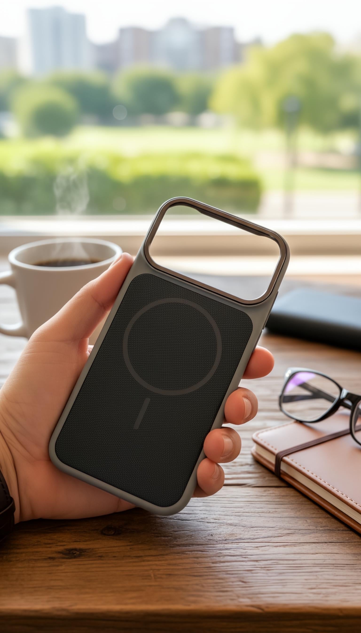 Dark Mesh Woven Case MagSafe| Funda Magsafe Premium Tejida para iPhone - Funda para iPhone