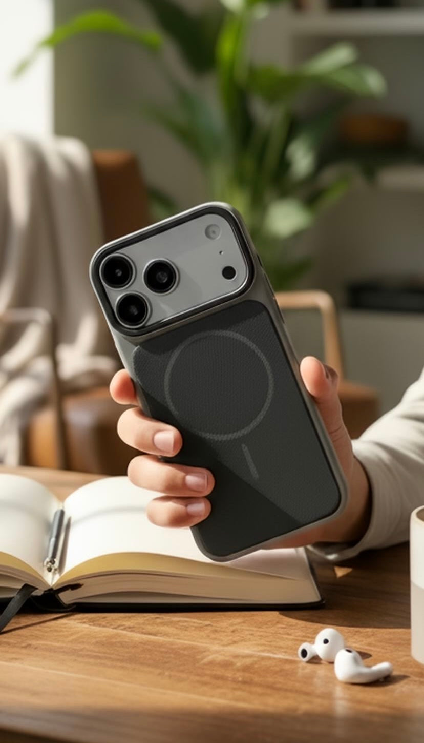 Dark Mesh Woven Case MagSafe| Funda Magsafe Premium Tejida para iPhone - Funda para iPhone