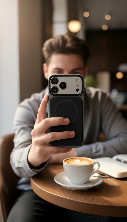 Dark Mesh Woven Case MagSafe| Funda Magsafe Premium Tejida para iPhone - Funda para iPhone