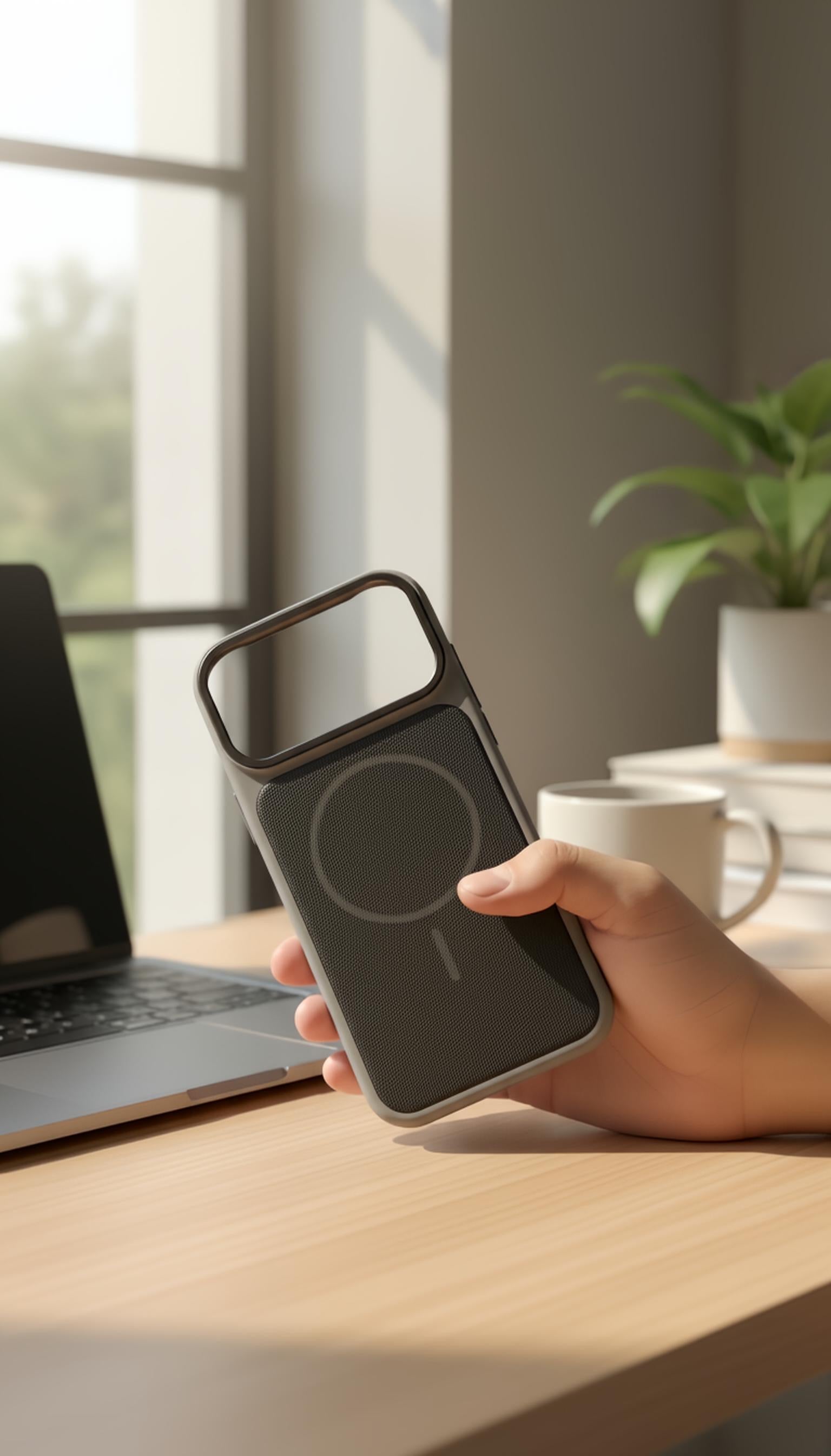 Dark Mesh Woven Case MagSafe| Funda Magsafe Premium Tejida para iPhone - Funda para iPhone