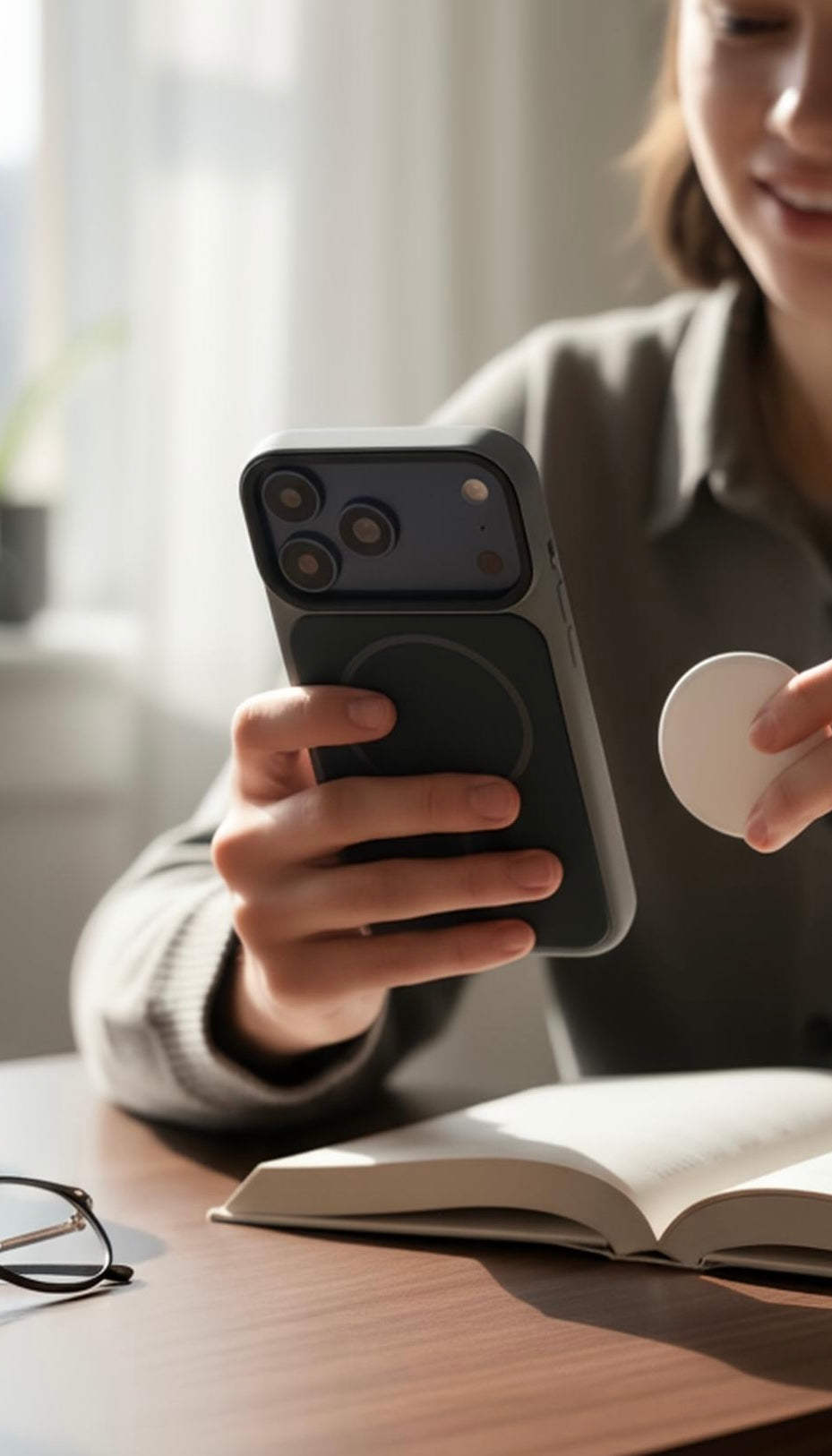 Dark Mesh Woven Case MagSafe| Funda Magsafe Premium Tejida para iPhone - Funda para iPhone