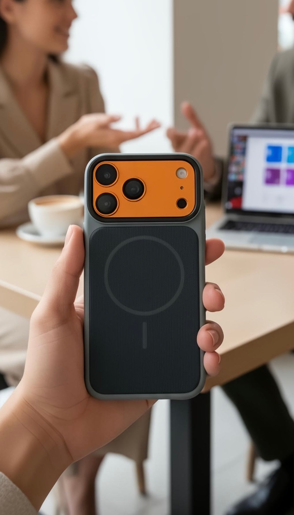 Dark Mesh Woven Case MagSafe| Funda Magsafe Premium Tejida para iPhone - Funda para iPhone