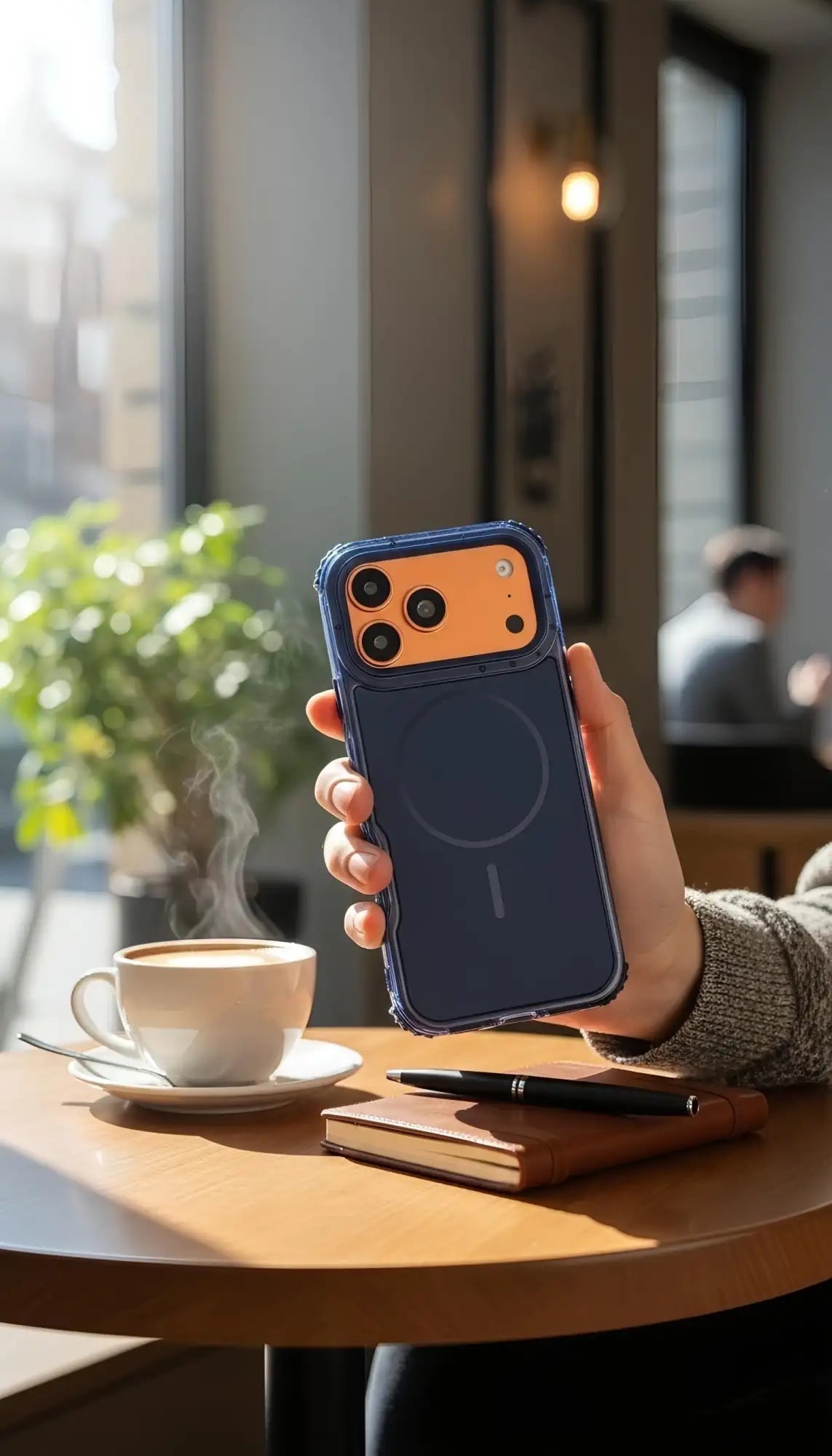 Blue SUPER COLOR Funda para iPhone con compatibilidad MagSafe y esquinas reforzadas - Funda para iPhone