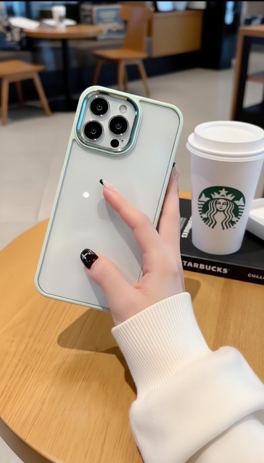 Green Acrimetal Case | funda con parte trasera transparente y borde de color - Funda para iPhone