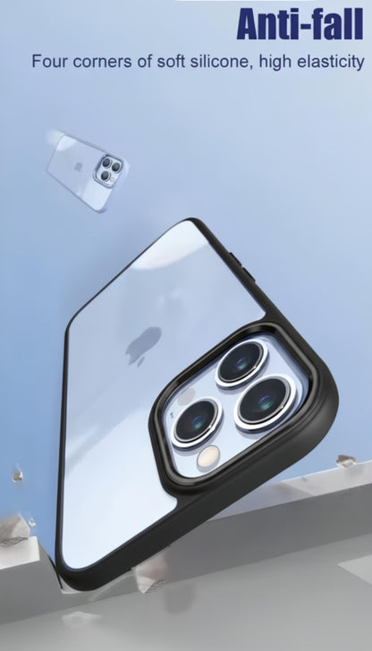 Lila Acrimetal Case | funda con parte trasera transparente y borde de color - Funda para iPhone