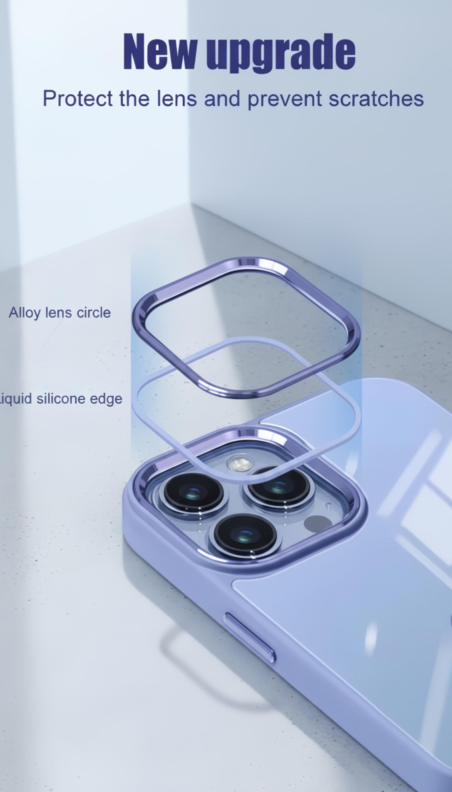 Lila Acrimetal Case | funda con parte trasera transparente y borde de color - Funda para iPhone