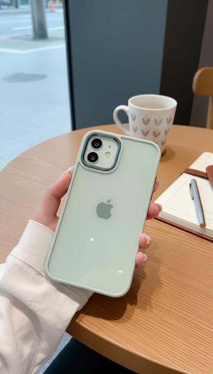 Green Acrimetal Case | funda con parte trasera transparente y borde de color - Funda para iPhone