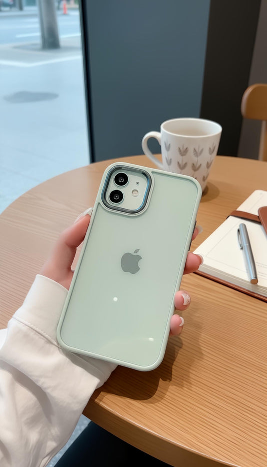 Green Acrimetal Case | funda con parte trasera transparente y borde de color - Funda para iPhone