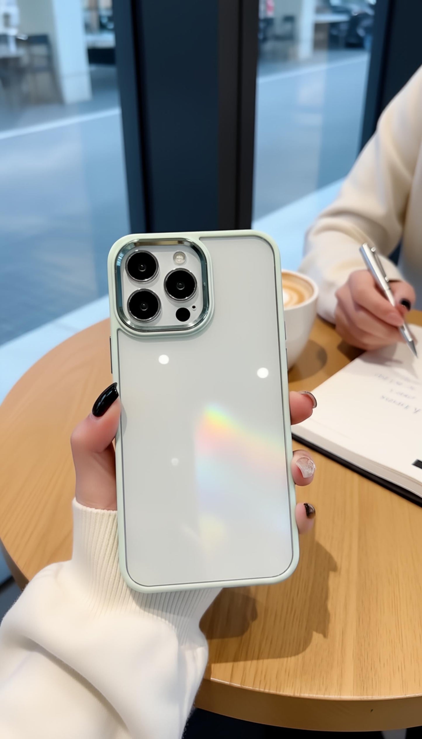 Green Acrimetal Case | funda con parte trasera transparente y borde de color - Funda para iPhone