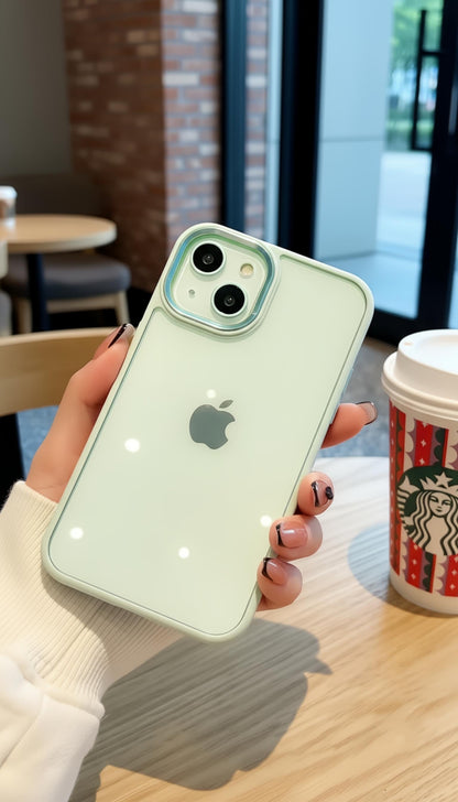 Green Acrimetal Case | funda con parte trasera transparente y borde de color - Funda para iPhone