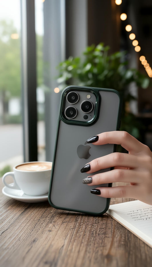 Military Green Acrimetal Case | funda con parte trasera transparente y borde de color - Funda para iPhone