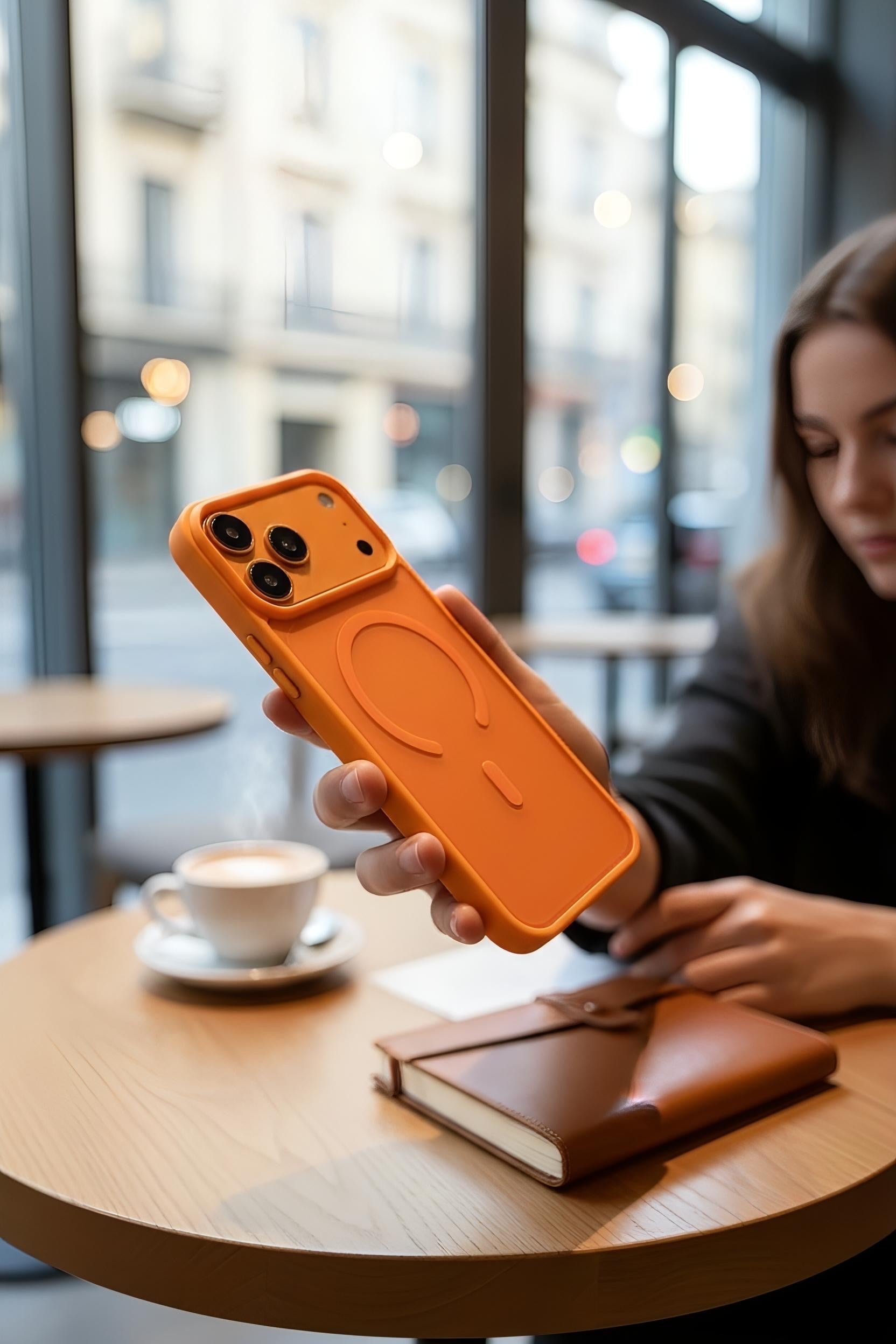 Orange Matte MagSafe - Funda para iPhone